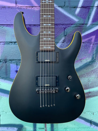 Schecter Demon 6 Electric Guitar - Aged Black Satin