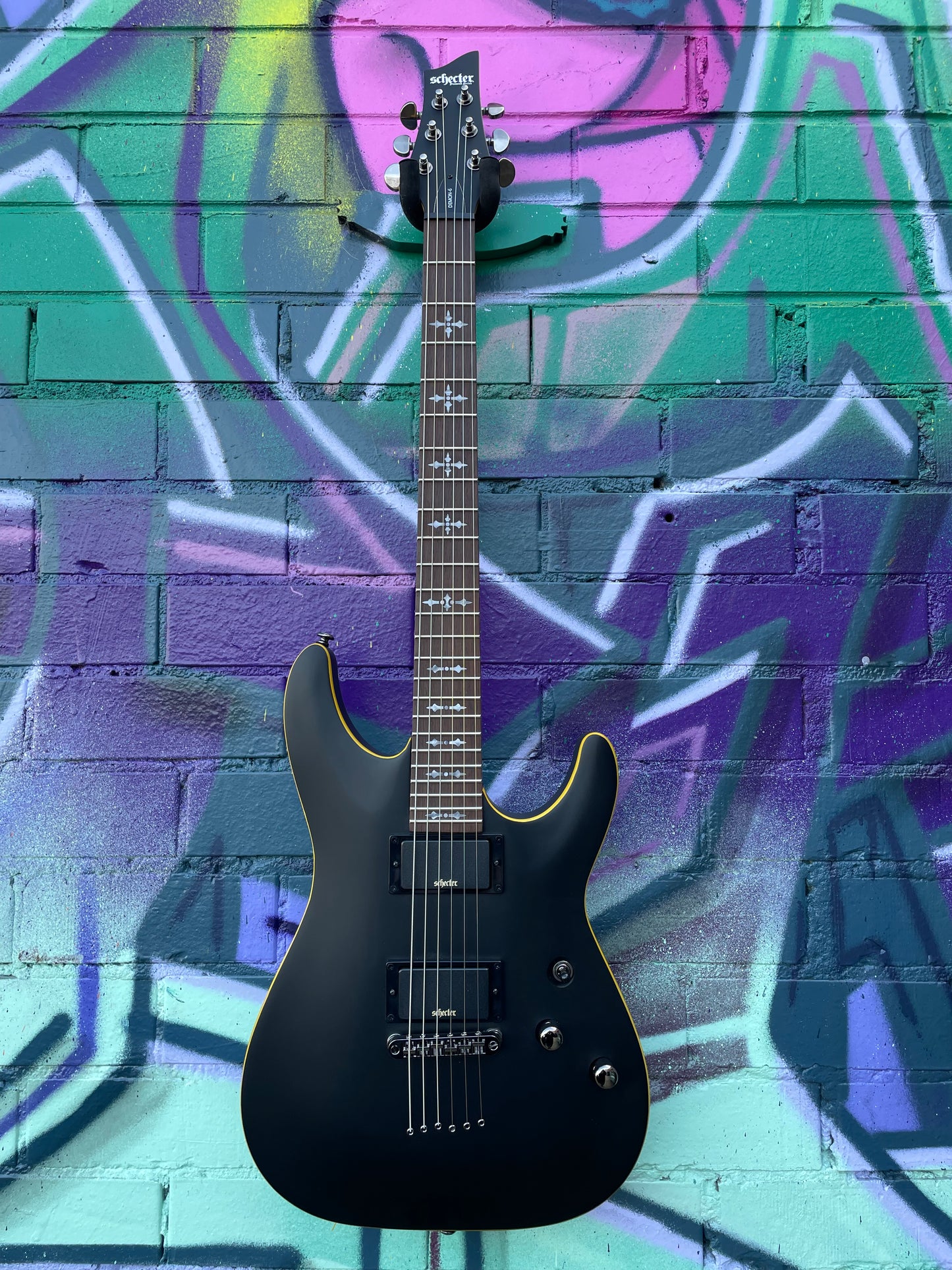 Schecter Demon 6 Electric Guitar - Aged Black Satin