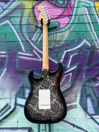 Fender Made in Japan Limited Edition Stratocaster Electric Guitar - Black Paisley