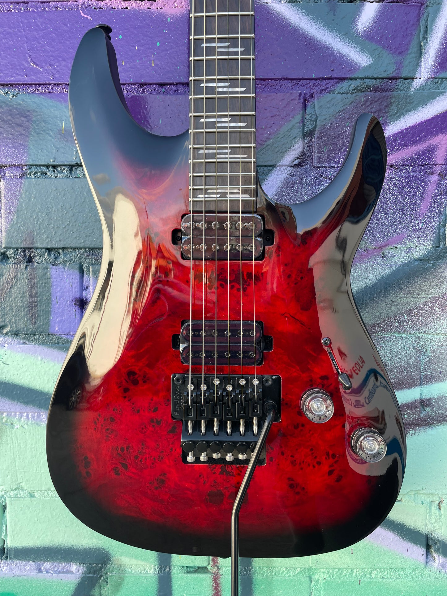 Schecter Omen Elite 6 FR Electric Guitar - Black Cherry Burst