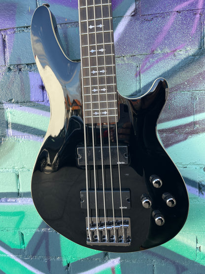 Schecter Omen 5 Electric Bass Guitar- Black