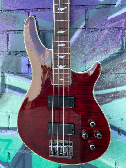 Schecter Omen Extreme-4 Electric Bass Guitar - Black Cherry