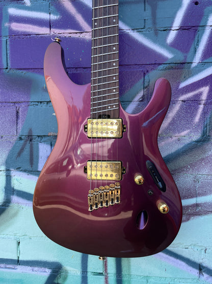 Ibanez SML721 Multi-Scale Electric Guitar - Rose Gold Chameleon