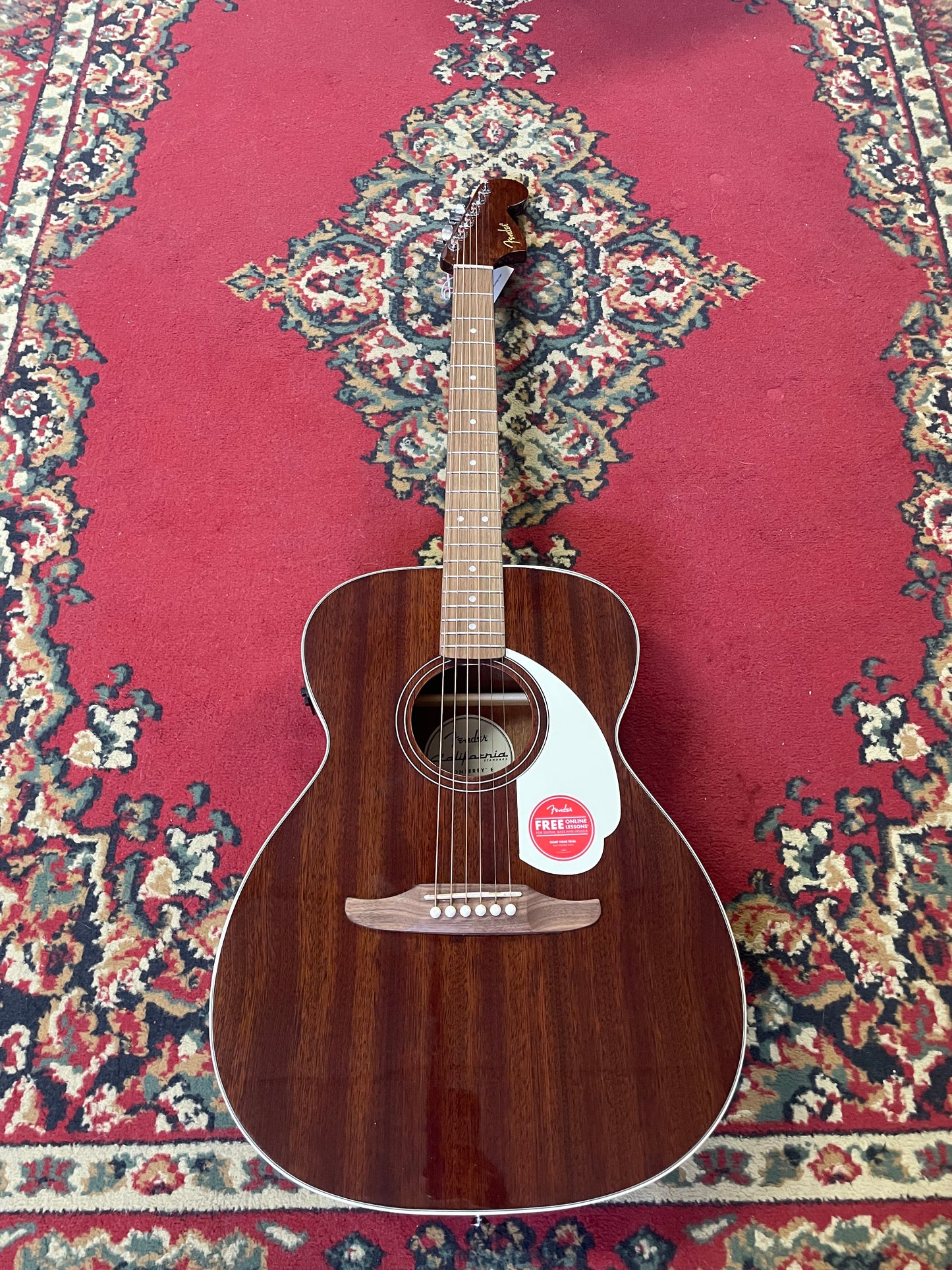 Fender California Standard Monterey E Electric Acoustic Guitar - Natural Sapele