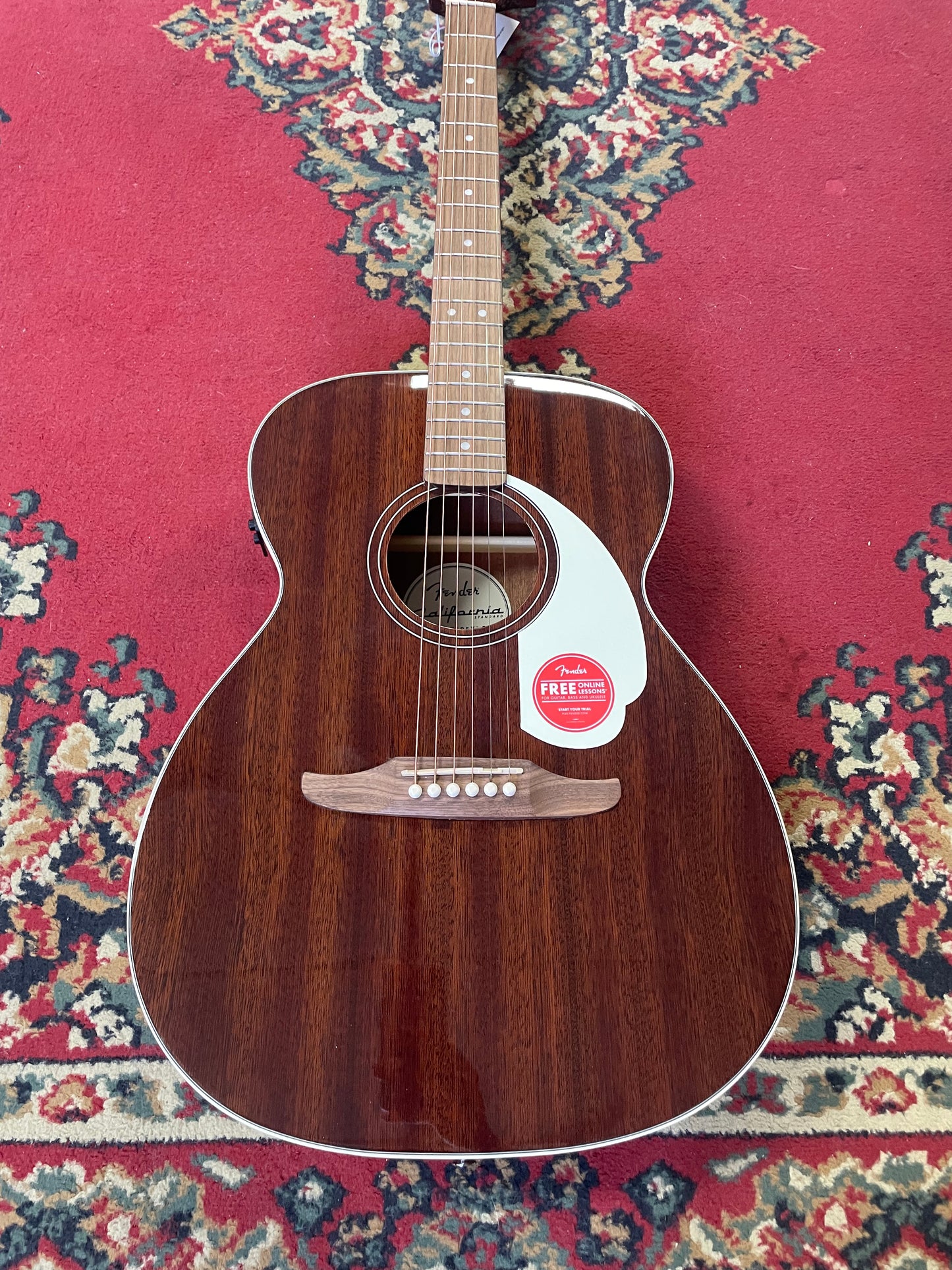 Fender California Standard Monterey E Electric Acoustic Guitar - Natural Sapele