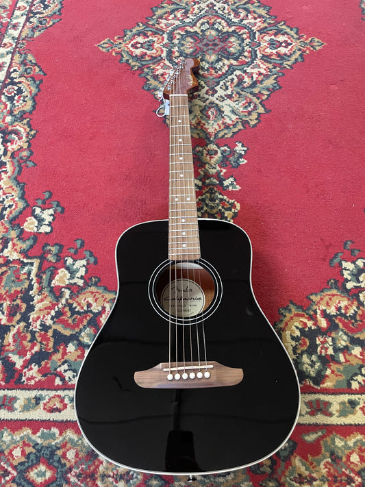 Fender California Standard Redondo Mini Acoustic Guitar with Bag - Black