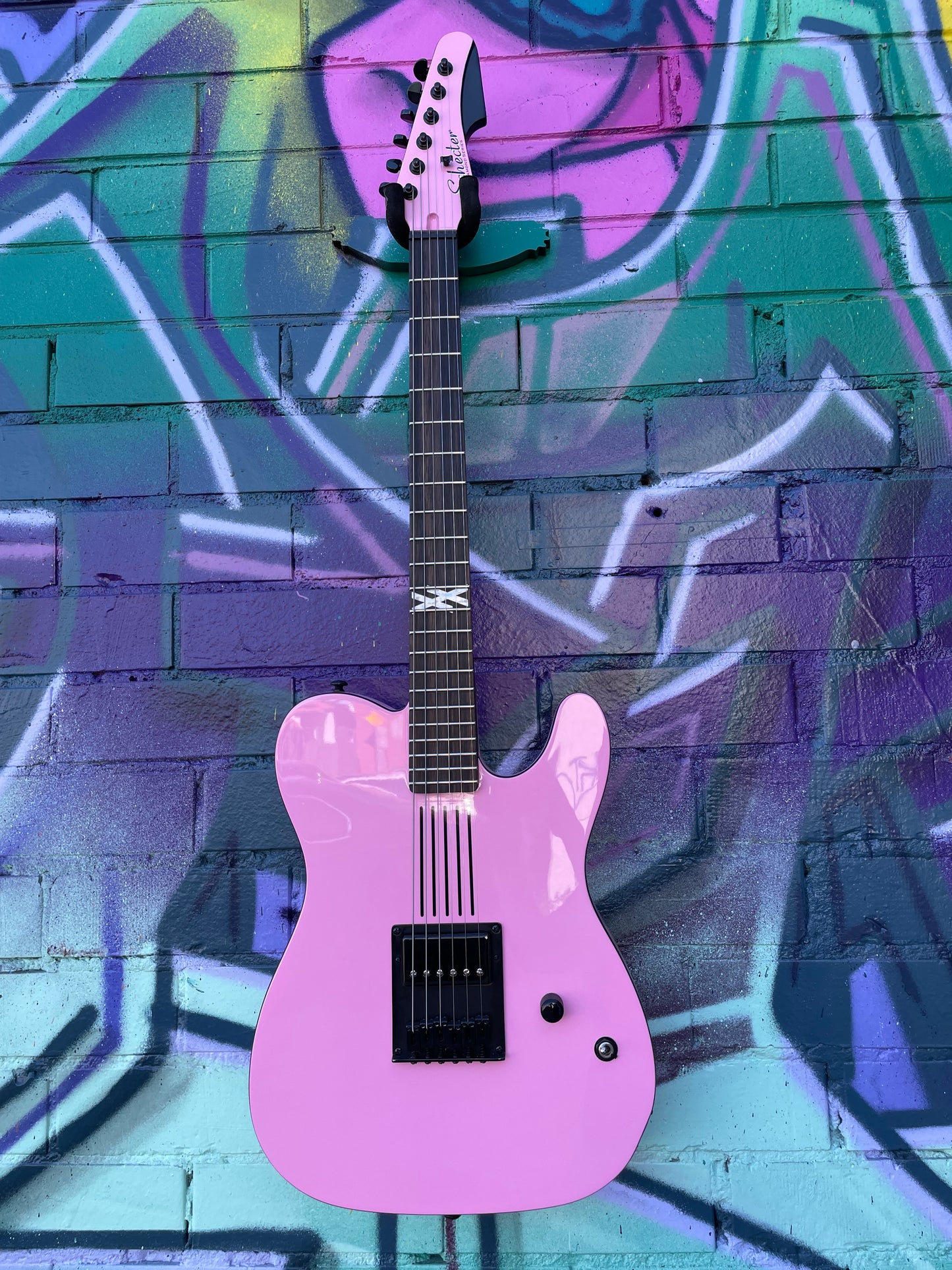 Schecter MGK Signature PT Electric Guitar - Tickets To My Downfall Pink