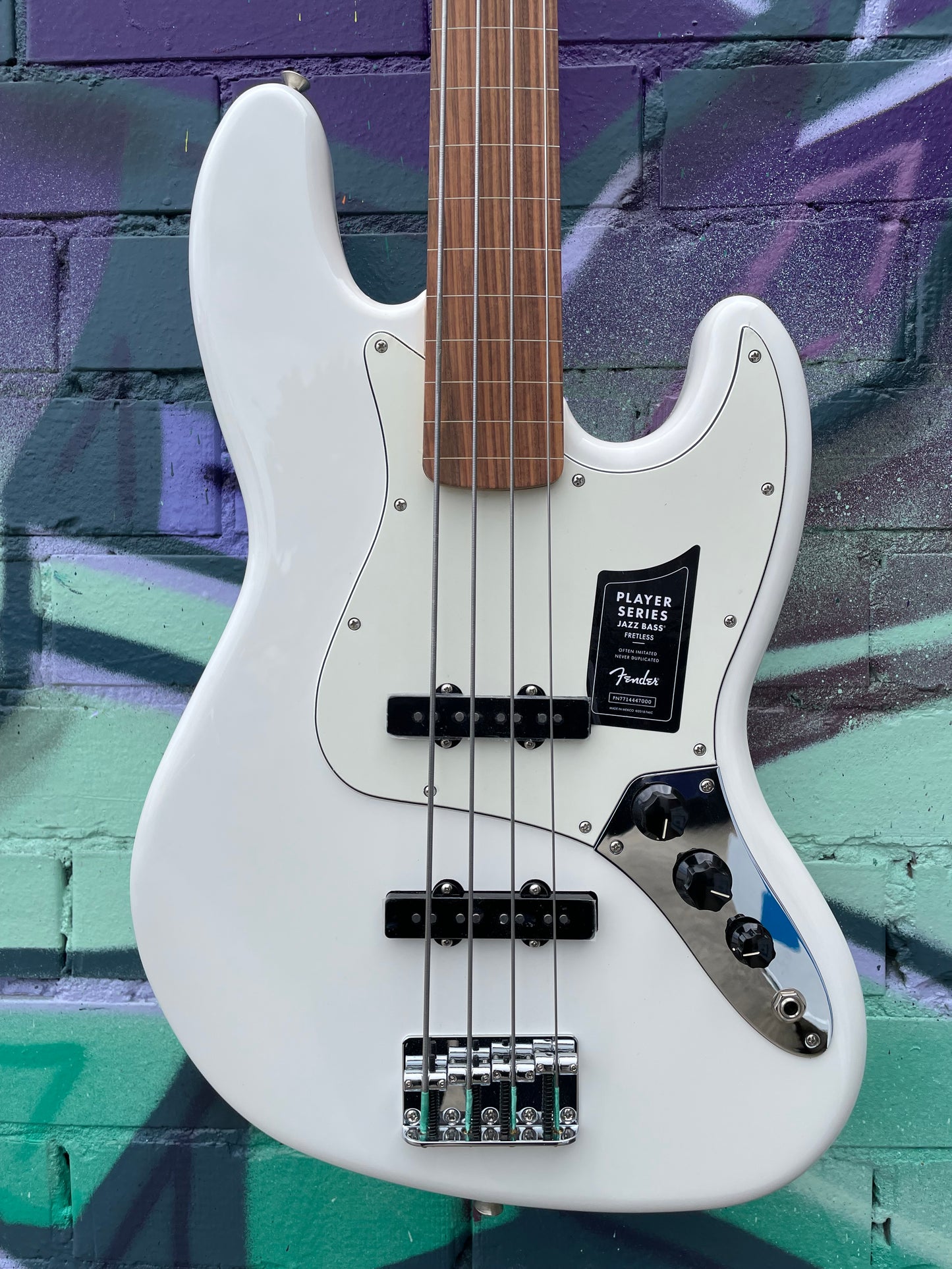 Fender Player Jazz Bass Fretless - Polar White