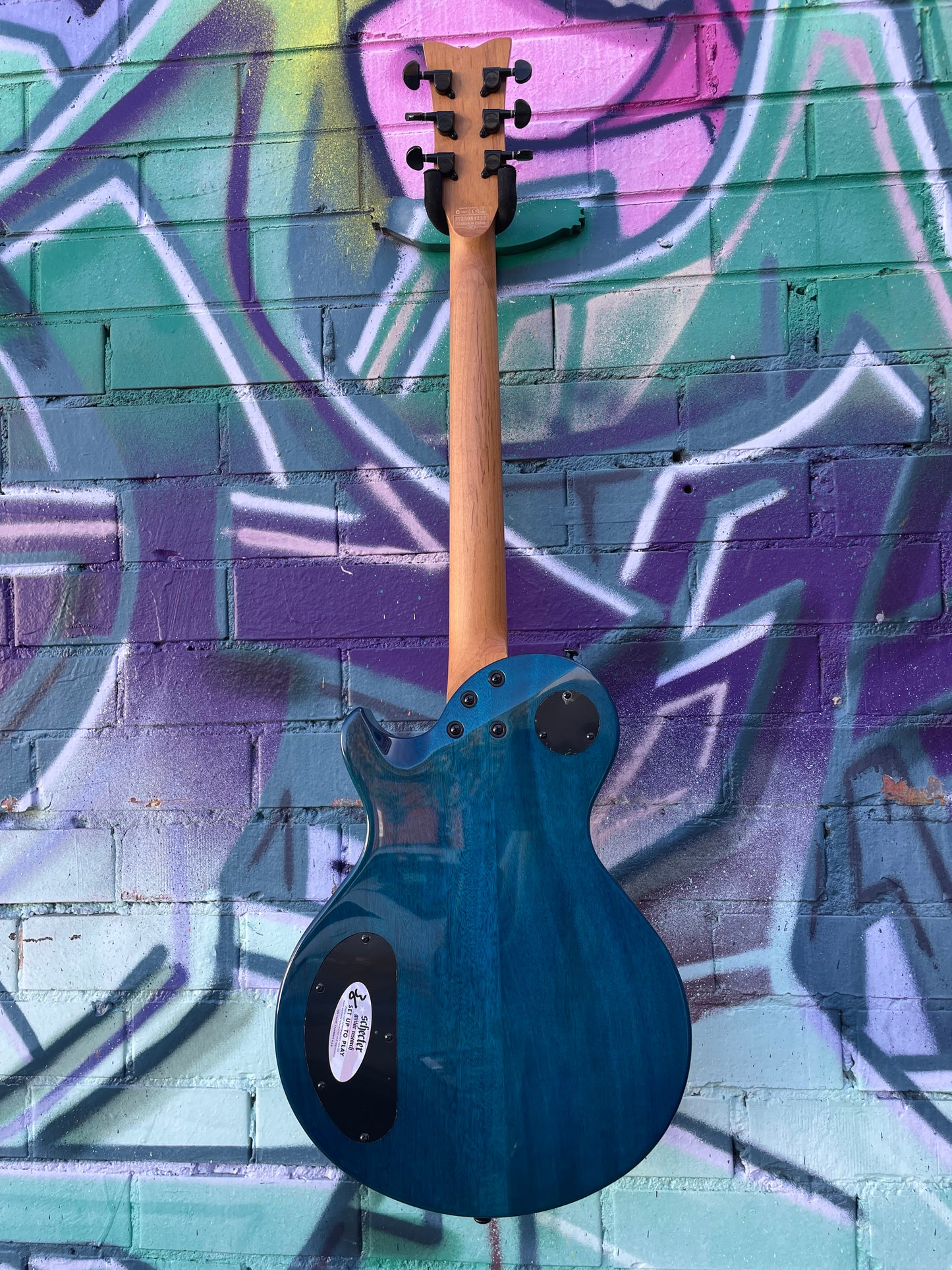Schecter Solo-II Standard Electric Guitar - Ocean Blue Burst Burl