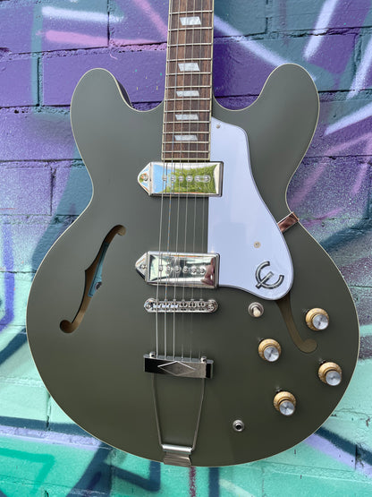 Epiphone Casino Worn Electric Guitar- Worn Olive Drab