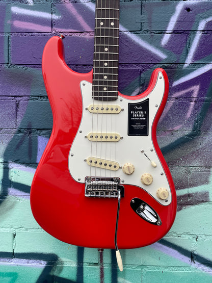 Fender Player II Stratocaster Electric Guitar – Coral Red