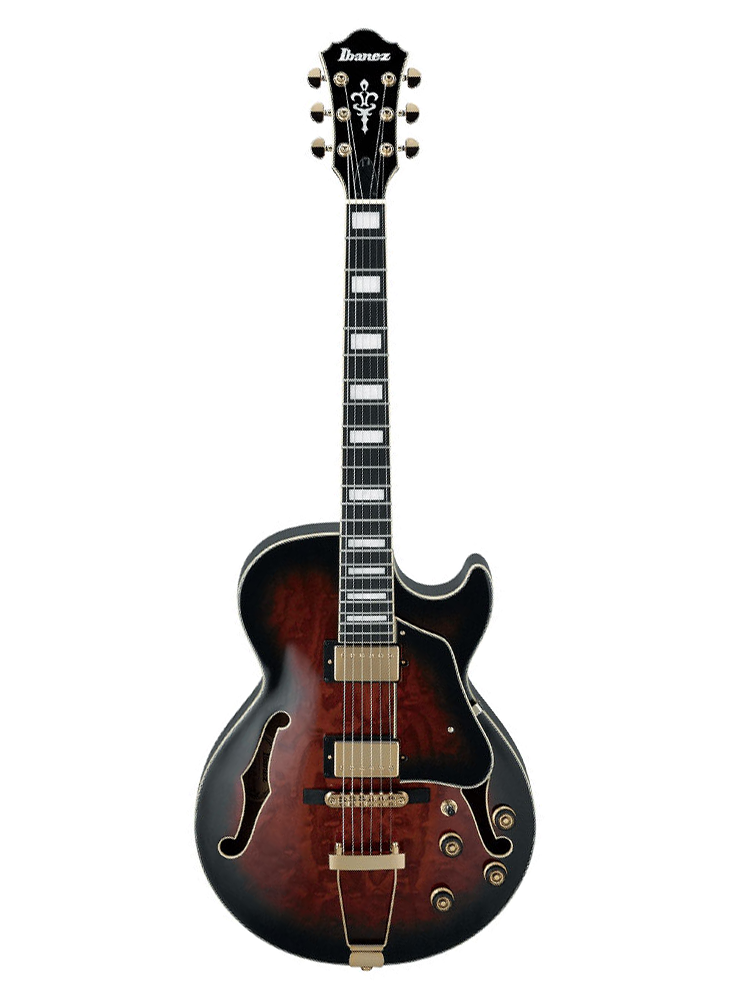 Ibanez AG95QA Artcore Expressionist Electric Guitar - Dark Brown Sunburst