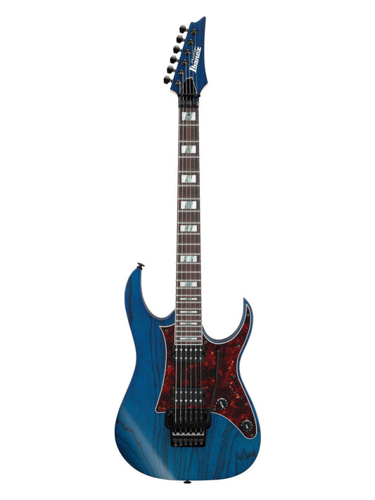 Ibanez RG653DX Prestige Electric Guitar Transparent Deep Blue Flat