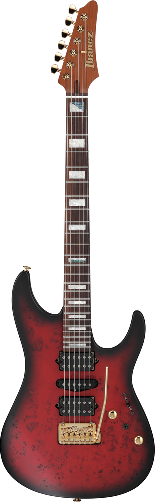 Ibanez KIKO300 Kiko Loureiro Signature Electric Guitar - Ruby Red Sunburst Flat