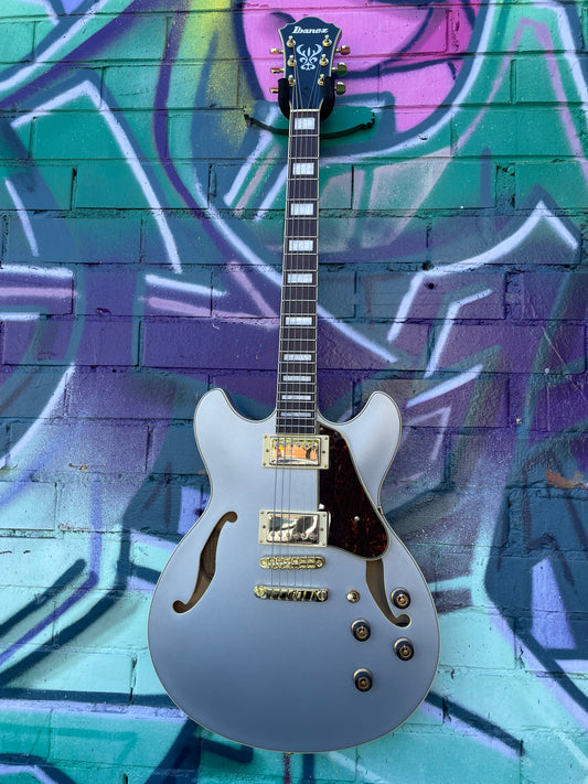 Ibanez AS73G Artcore Electric Guitar - Moonstone Silver Flat