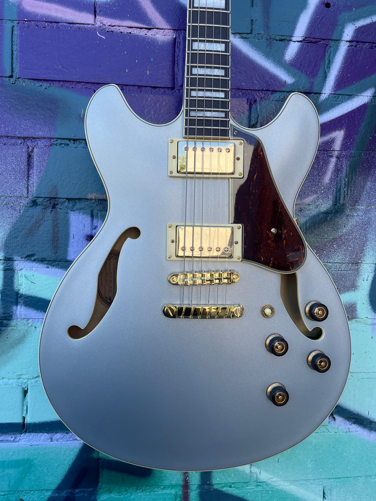 Ibanez AS73G Artcore Electric Guitar - Moonstone Silver Flat