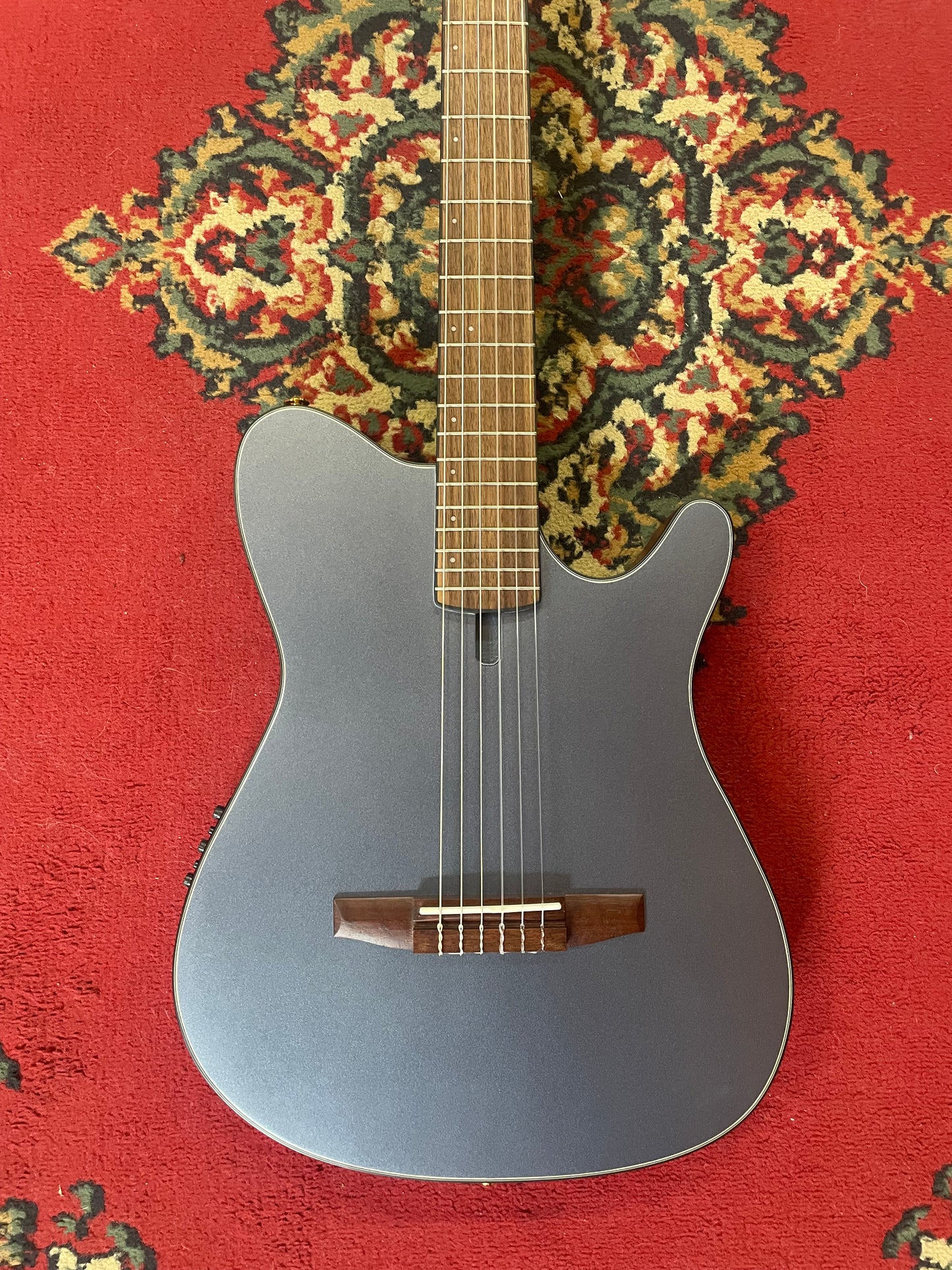 Ibanez FRH10N IBF Nylon String Electric Guitar - Indigo Blue Flat