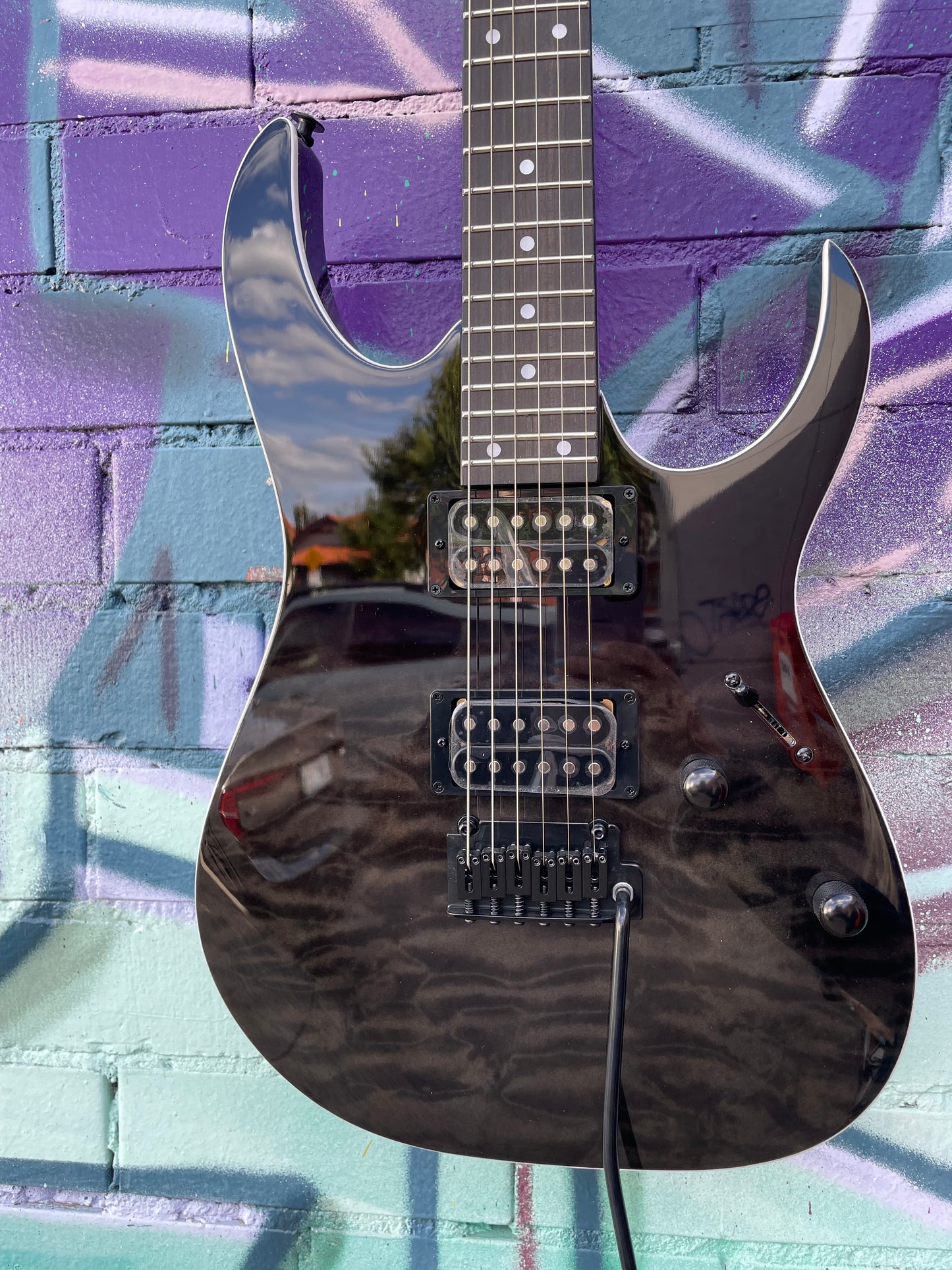 Ibanez GRG120QASP Electric Guitar - Black Gradation
