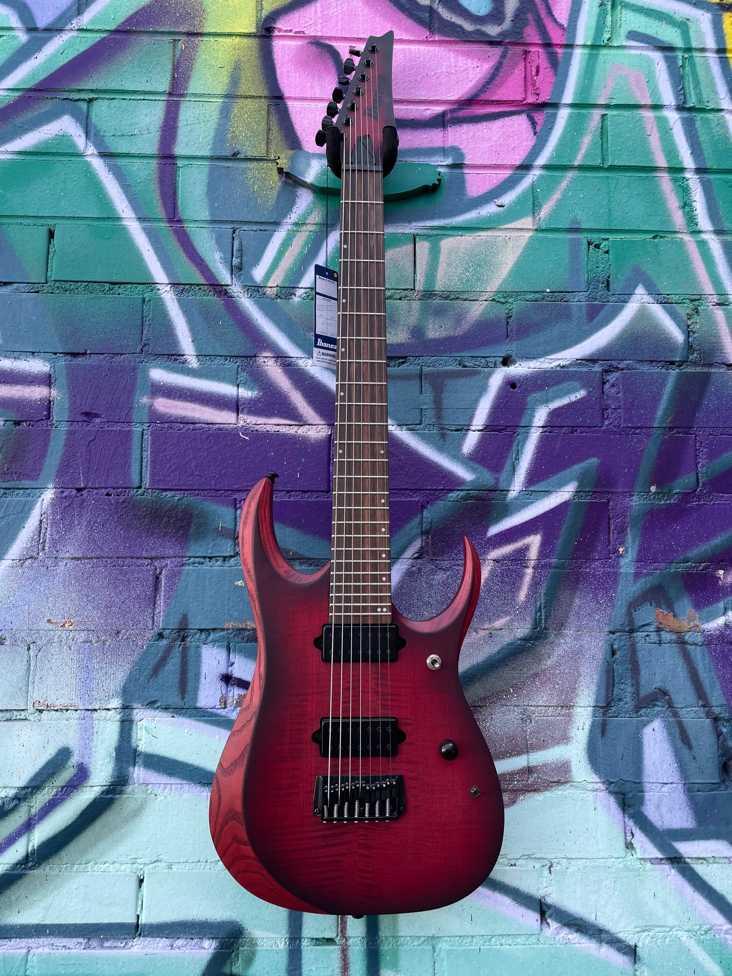 Ibanez RGD721FA 7 String Electric Guitar - Stained Wine Red Burst Flat