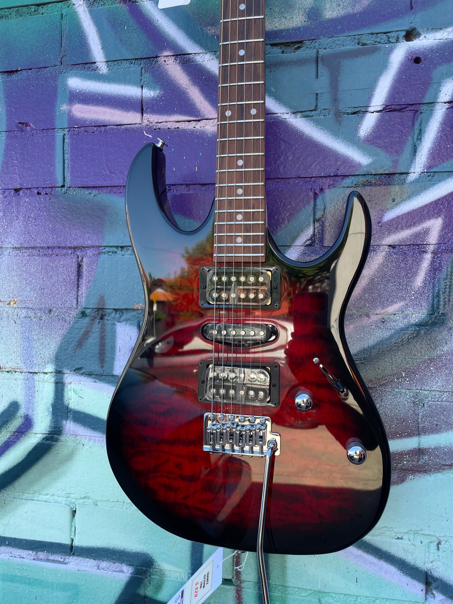 Ibanez RG Gio RX70QA TRB Electric Guitar - Transparent Red Burst