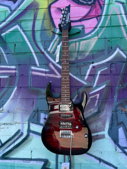 Ibanez RG Gio RX70QA TRB Electric Guitar - Transparent Red Burst