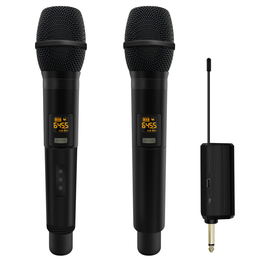 Icon Wireless Handheld Microphone System Duo Microphone with Transmitter and Receiver