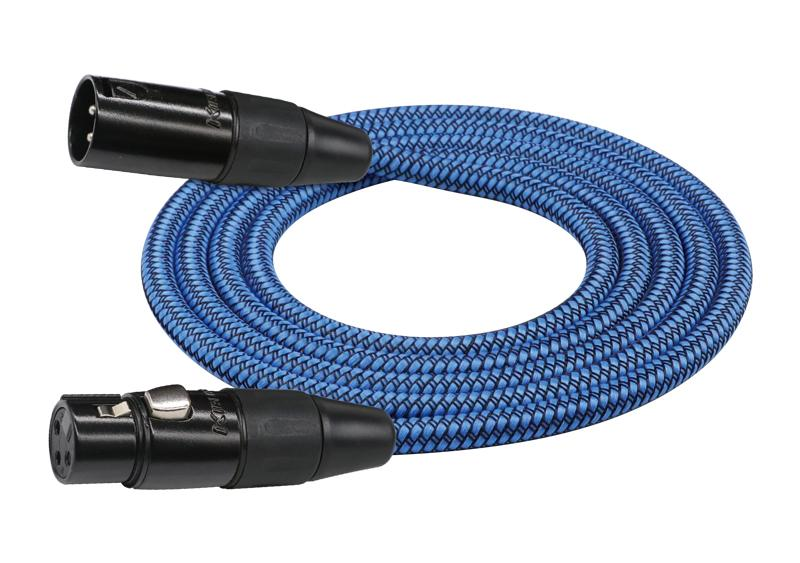 Kirlin Entry Woven Orange 20ft XLR Cable - Blue