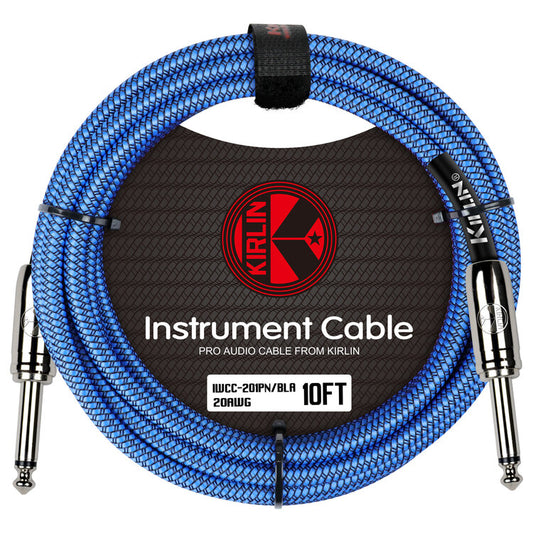 Kirlin 10ft Entry Woven Instrument Cable - Blue