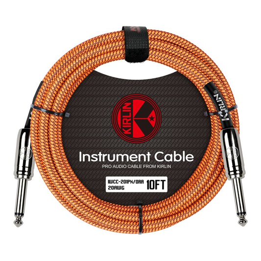 Kirlin 10ft Entry Woven Instrument Cable - Orange
