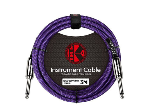 Kirlin 10ft Entry Woven Instrument Cable - Purple