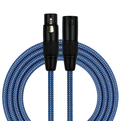 Kirlin Entry Woven Orange 20ft XLR Cable - Blue