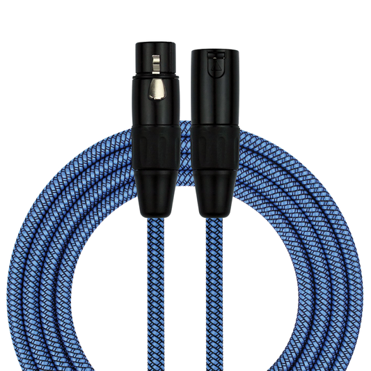 Kirlin Entry Woven Orange 20ft XLR Cable - Blue