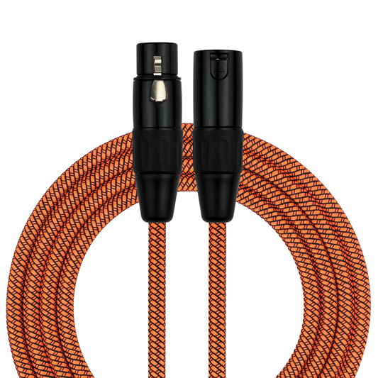 Kirlin Entry Woven Orange 20ft XLR Cable - Orange