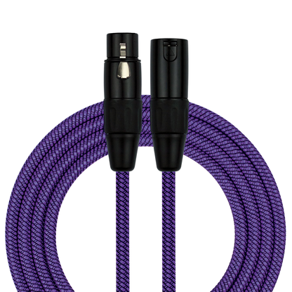 Kirlin Entry Woven Orange 20ft XLR Cable - Purple