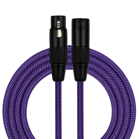 Kirlin Entry Woven Orange 20ft XLR Cable - Purple