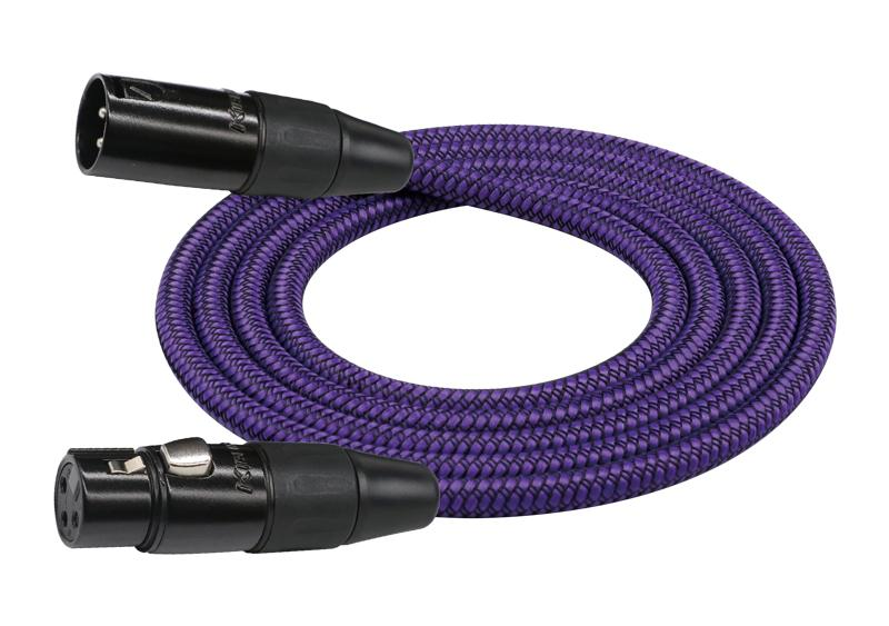 Kirlin Entry Woven Orange 20ft XLR Cable - Purple