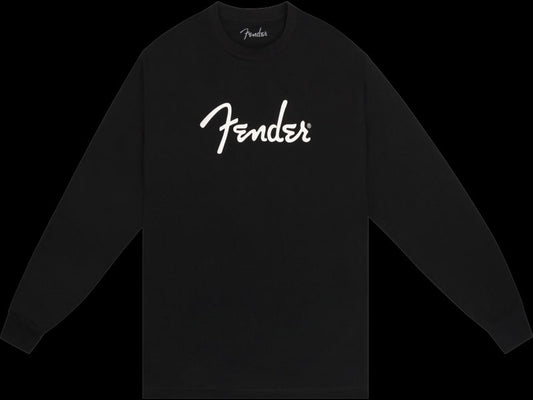 Fender Spaghetti Logo Long-Sleeve T-shirt, Black