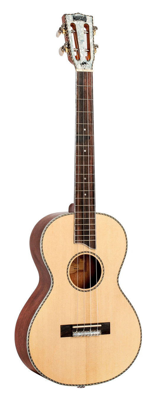 Mahalo Pearl Series Baritone Electric Acoustic Ukulele - Natural