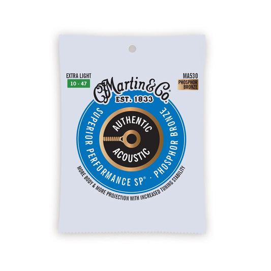 Martin Authentic Acoustic SP Guitar Strings Phosphor Bronze - 10-47