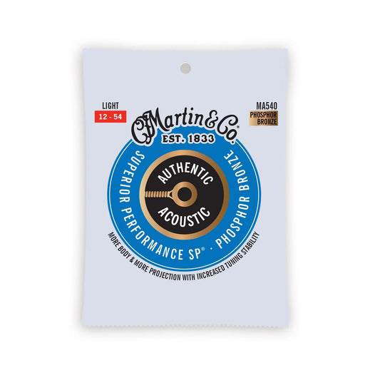 Martin Authentic Acoustic SP Guitar Strings Phosphor Bronze - Light 12-54