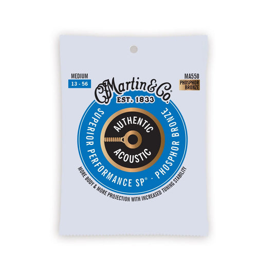 Martin Authentic Acoustic SP Guitar Strings Phosphor Bronze - Medium 13-56