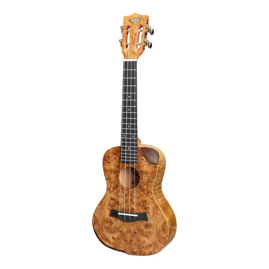 Mojo 'Traditional Series' Solid Birdseye Maple Top Cutaway Concert Ukulele - Natural Satin