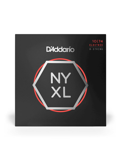 D'Addario NYXL Light Top/Heavy Bottom 8-String Electric Guitar Strings (10-74)