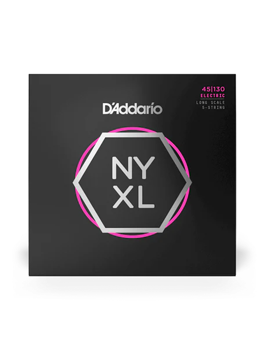D'Addario NYXL Regular Light Long Scale 5-String Bass Strings (45-130)