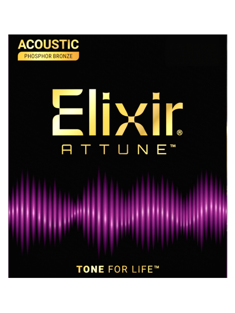 Elixir Attune Phosphor Bronze 11-52 Custom Light Acoustic Guitar Strings