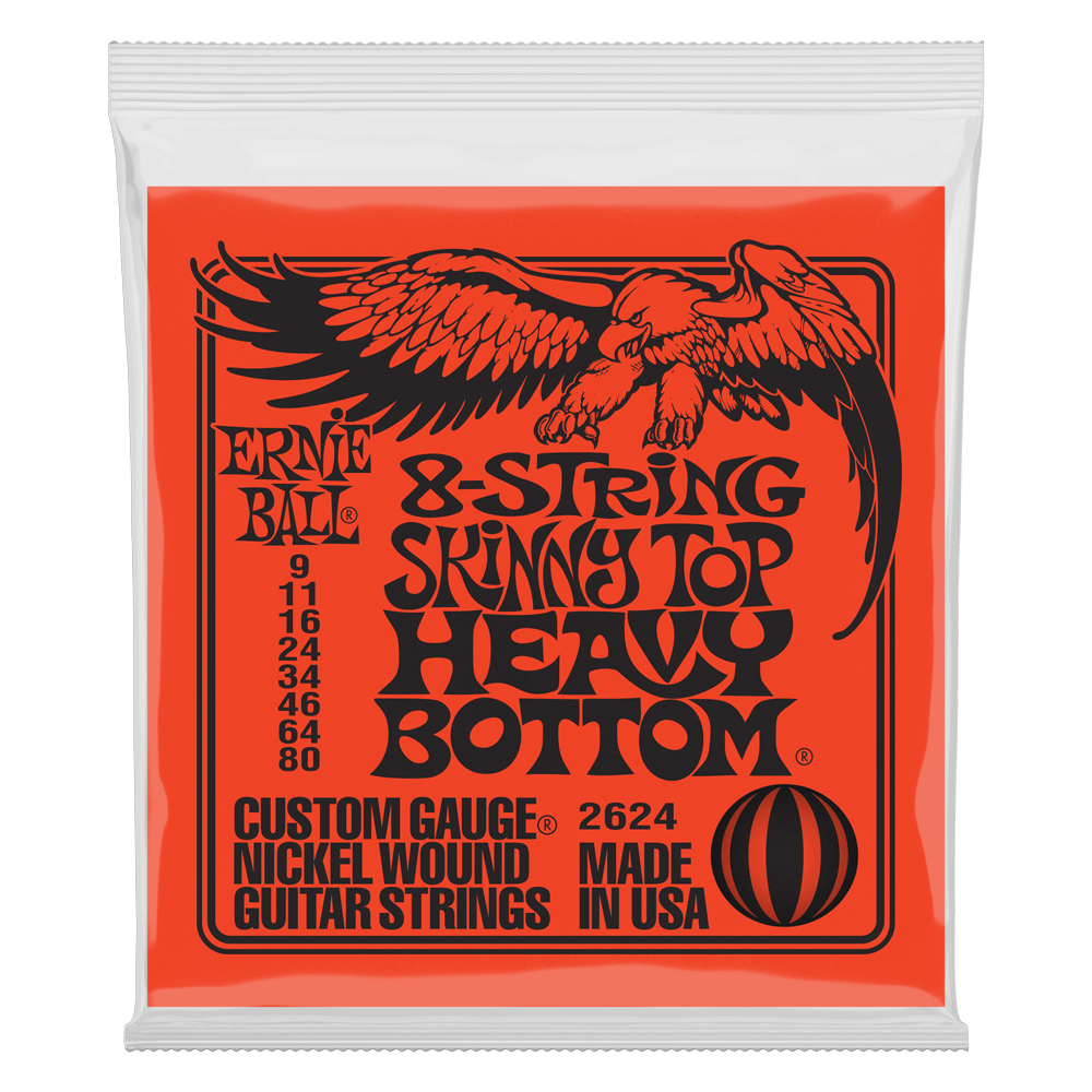 Ernie Ball Skinny Top/Heavy Bottom Slinky 9-80 Nickel Wound 8-String Electric Guitar Strings