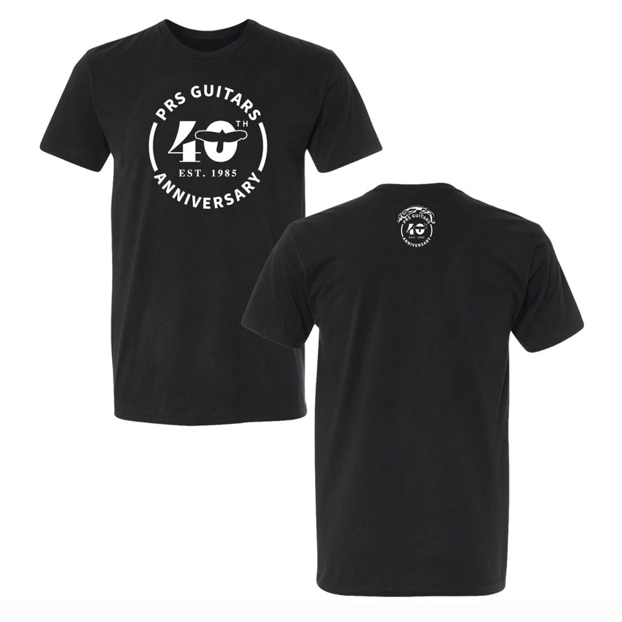 PRS 40th Anniversary T Shirt - Black