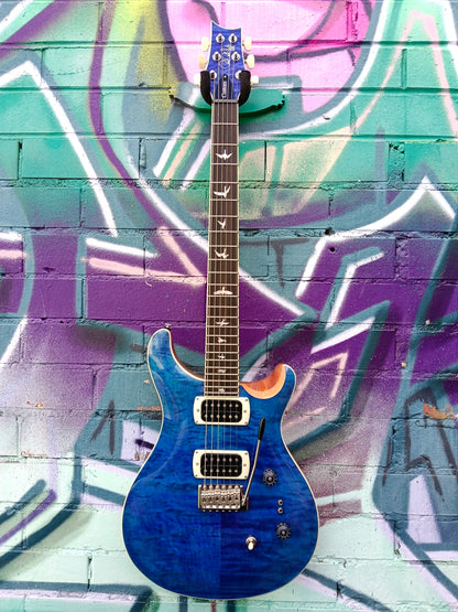 PRS SE Custom 24-08 Quilt Limited Edition Electric Guitar -  Faded Blue