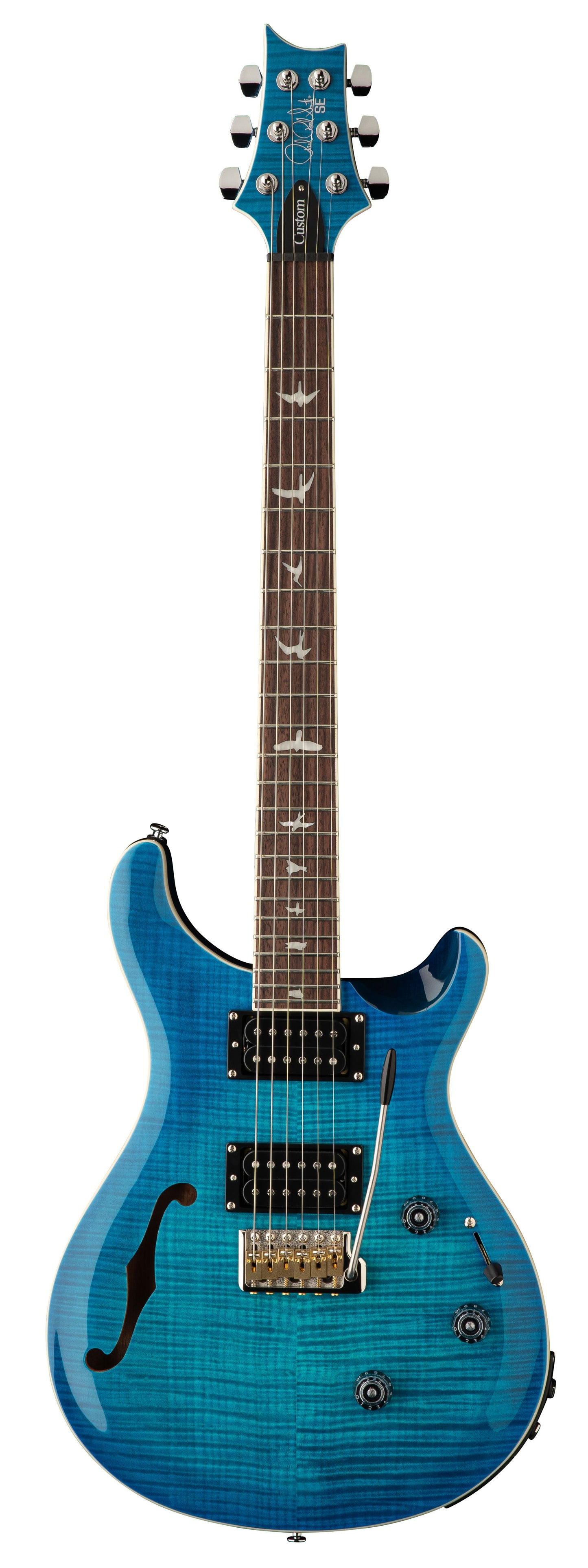 PRS SE Custom 24 Semi-Hollow Piezo Electric Guitar - Lake Blue