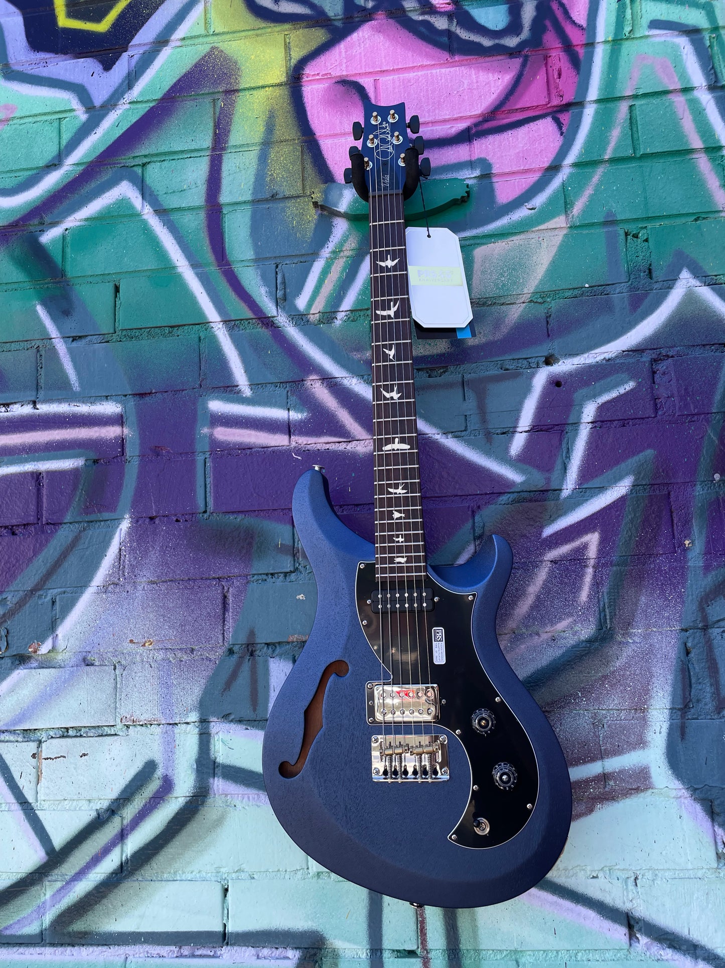 PRS S2 Vela Semi-Hollow Satin Electric Guitar - Metallic Midnight